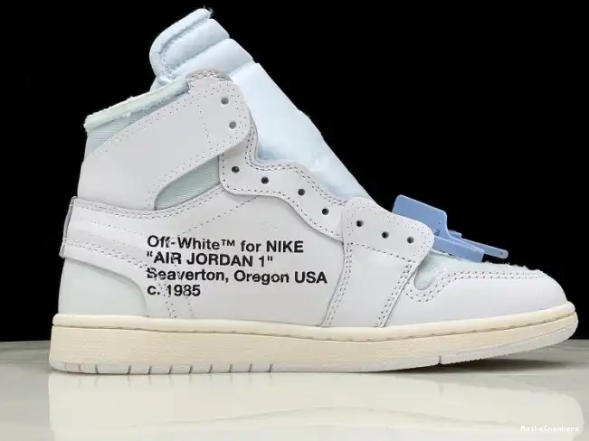MaikeSneakers Jordan 1 AQ0818-100 White Off-White Retro Air High 0521